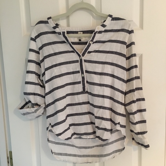 Loft | Long Sleeve Striped Blouse - Picture 1 of 4